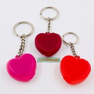 Tupperware mini heart keeper keychain set of 3 new rare tinietreasures